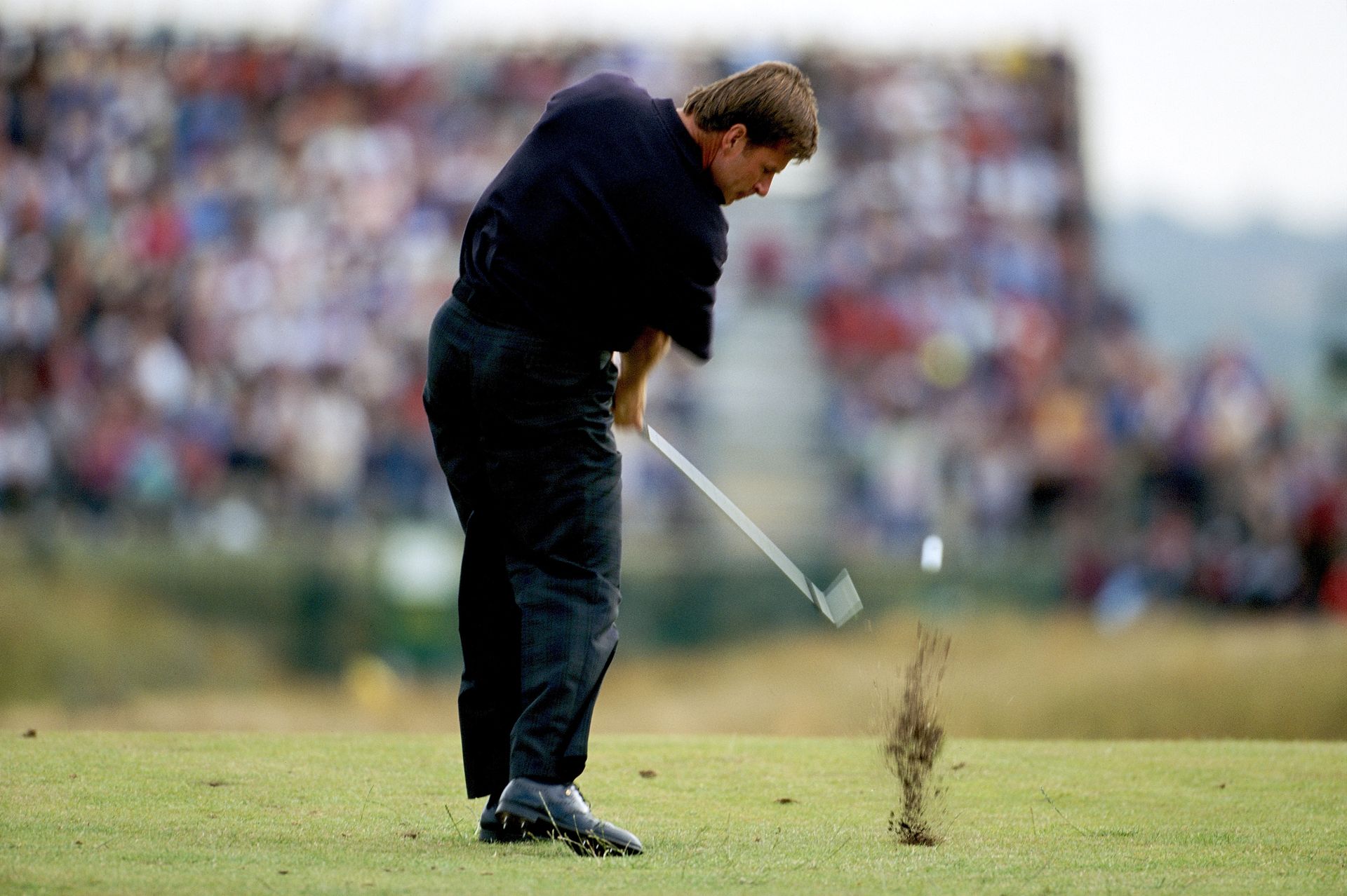<p>                     One of Nick Faldo’s greatest ever achievements was surely the 18 straight pars he put together at Muirfield in 1987 to win the first of his six Major Championship titles. Flashy? No. However, it says everything about Faldo and his swing that he could control his ball so perfectly around the links on the final day of a Major. The Englishman had a wonderful temperament, too, but his ball-striking qualities were also right up there with the best.                   </p>