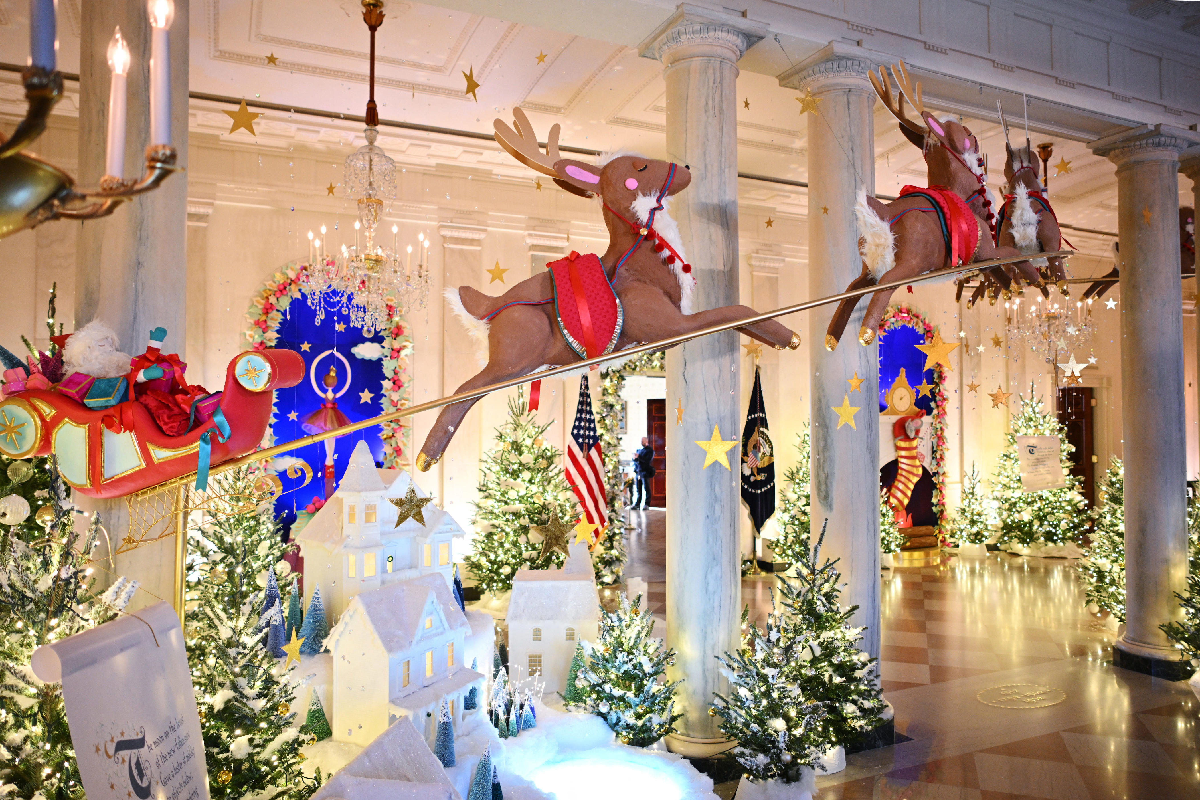 jill biden unveils white house holiday decorations: 98 christmas trees, 34k ornaments