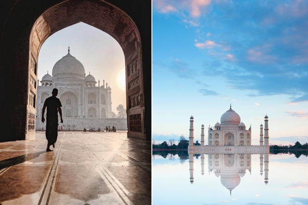 Taj Mahal, India. Foto's: Getty Images