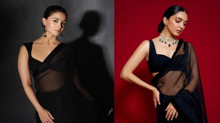 Fashion Face-Off: Alia Bhatt vs Kiara Advani; Who wore the sheer black saree better?