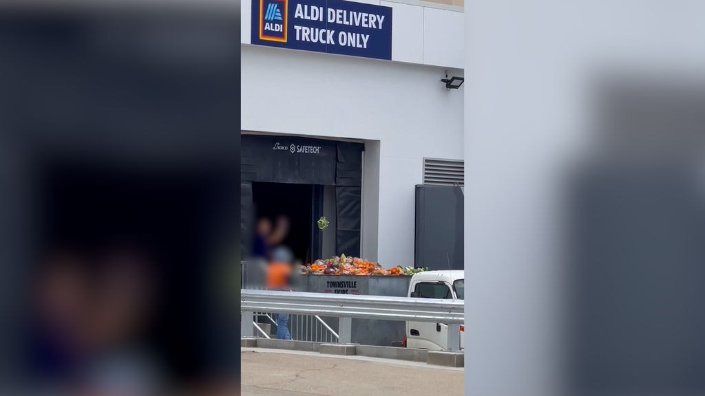 townsville community pantry 'distressed' by fruit, vegetable waste at aldi supermarket