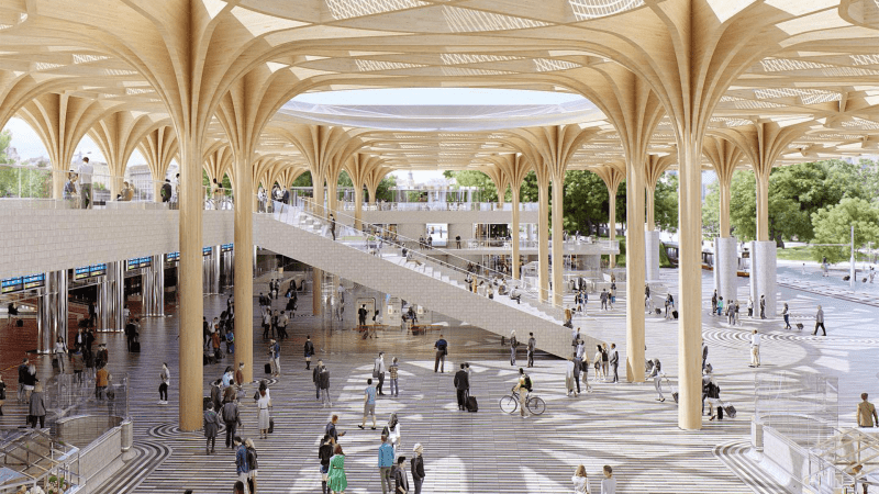 obrazem: hlavní nádraží se promění k nepoznání. dánští architekti zvolili radikální řešení