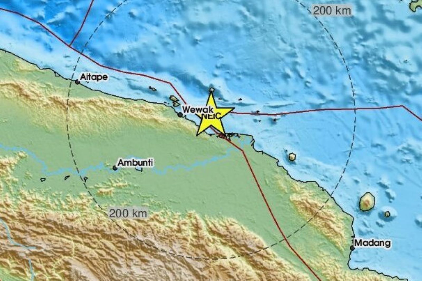 παπούα νέα γουινέα: σεισμός 6,5 ρίχτερ ανοικτά του λιμανιού γουίγακ