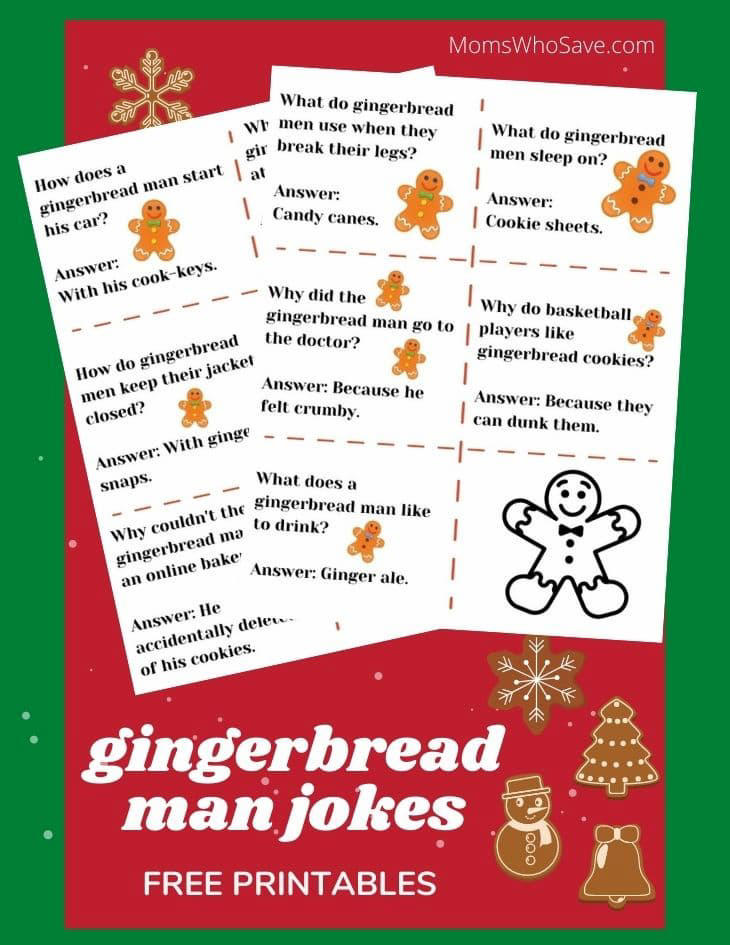 10 Silly Gingerbread Man Jokes for Kids (+ Free PDF Printables) for Free Printable Gingerbread Man Story Pdf