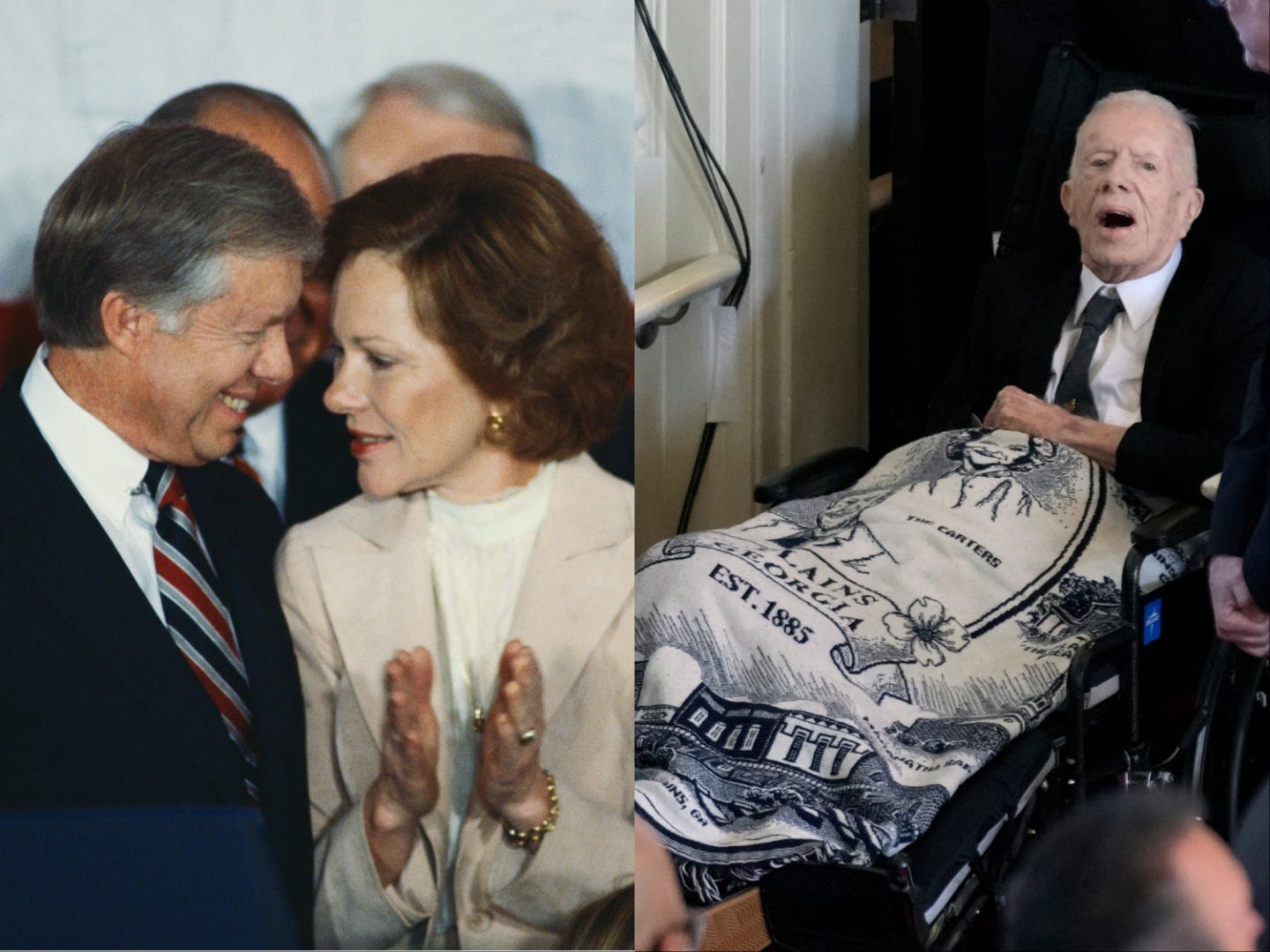 President Jimmy Carter Wore A Blanket With His Late Wife Rosalynn ...