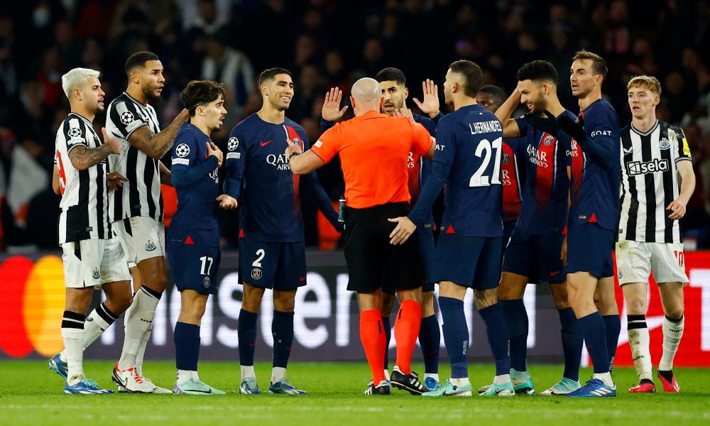 ‘it wasn’t the right decision’: eddie howe criticises last-gasp psg penalty call