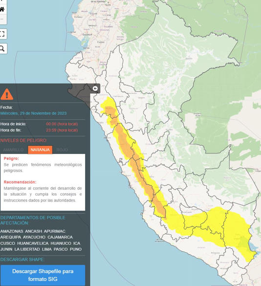 Senamhi advierte fuertes lluvias y granizada en Perú durante 3 días: ¿qué regiones serán afectadas?