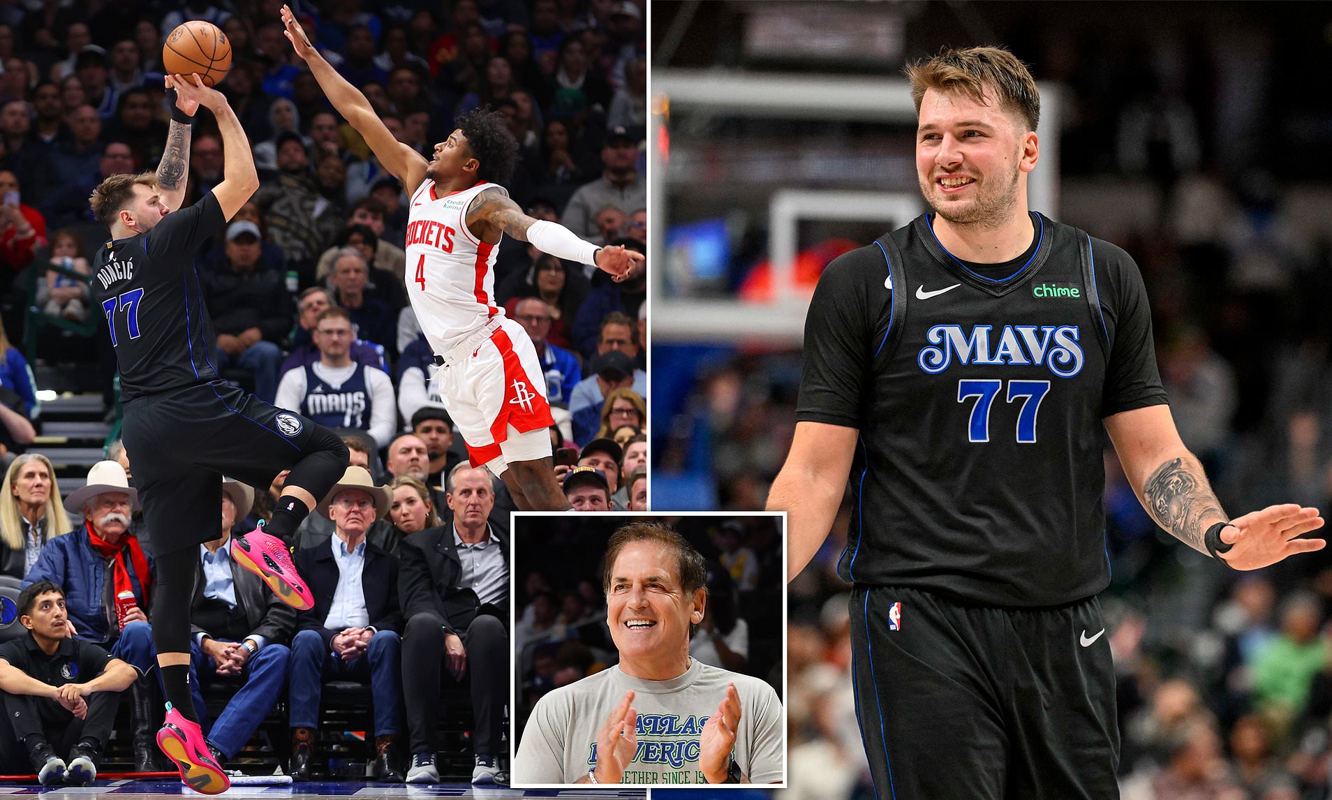 Luka Doncic Scores 41 Points In Mavericks' 121-115 Win Over Rockets