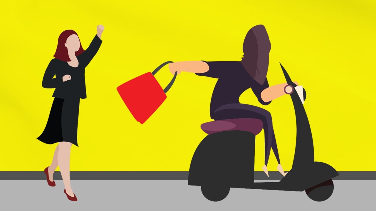 Ilustrasi aksi penjambretan