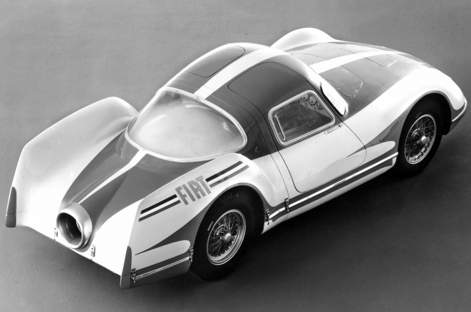 <p>Admittedly this was more of a prototype than a concept – but what an incredible design! Fiat started to develop a gas turbine engine for automotive use as early as 1948. Using a Fiat 8V chassis, the Turbina was honed in the wind tunnel and the result was a drag co-efficient of just 0.14. Fiat wasn't the only car maker to build a vehicle powered by a gas turbine engine – and just like all the others it realised the technology was never going to work.</p>
