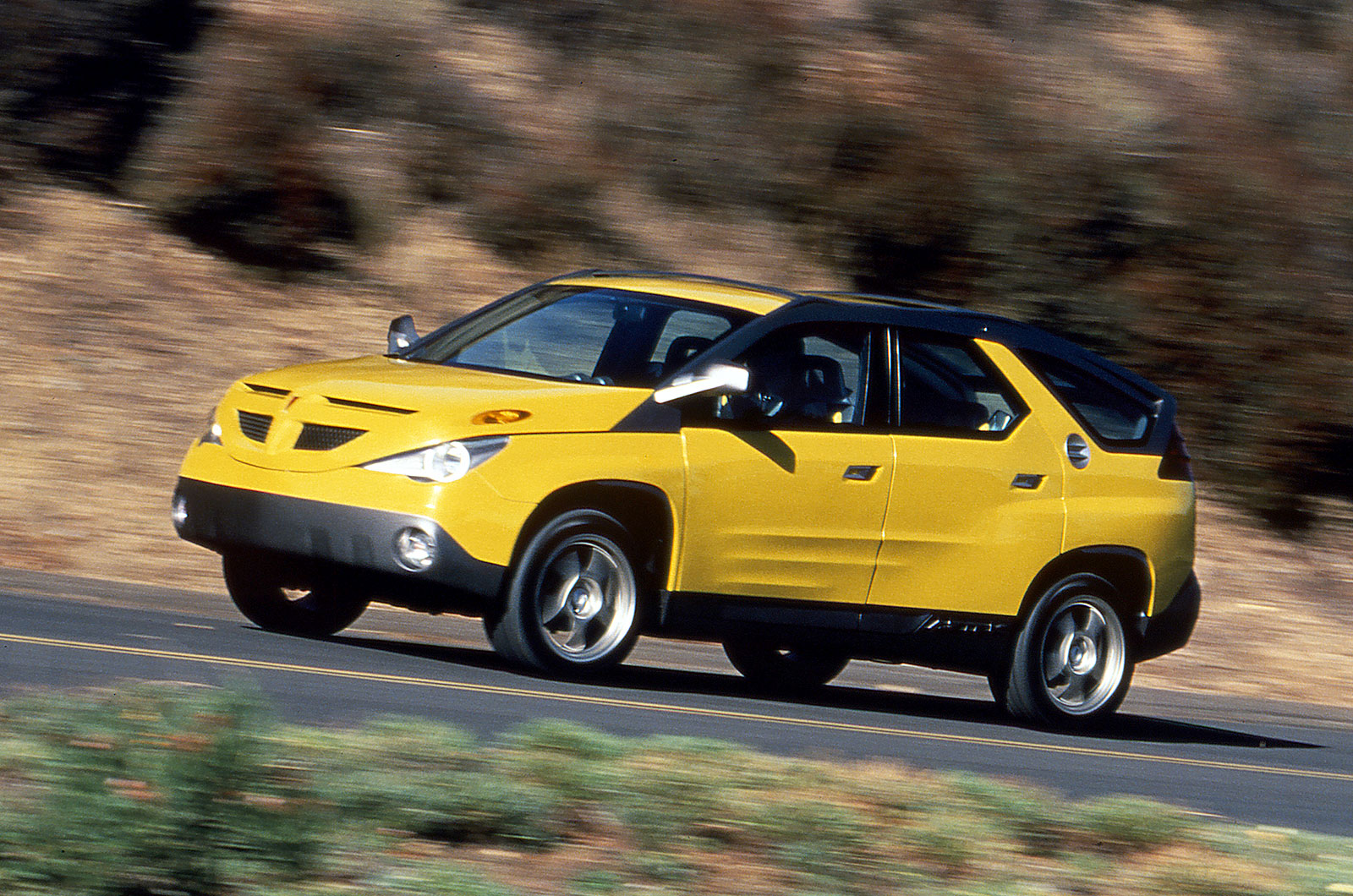 <p>Of all the concept cars ever unveiled, the Aztek must rate as one of the ugliest – a view with which the entire world seemed to agree when the car debuted in 1999. Despite this, Pontiac reckoned it would make sense to put the car into production – virtually unchanged. Helped in part by a New Mexican called Walter White, the Aztek now has a cult following.</p>