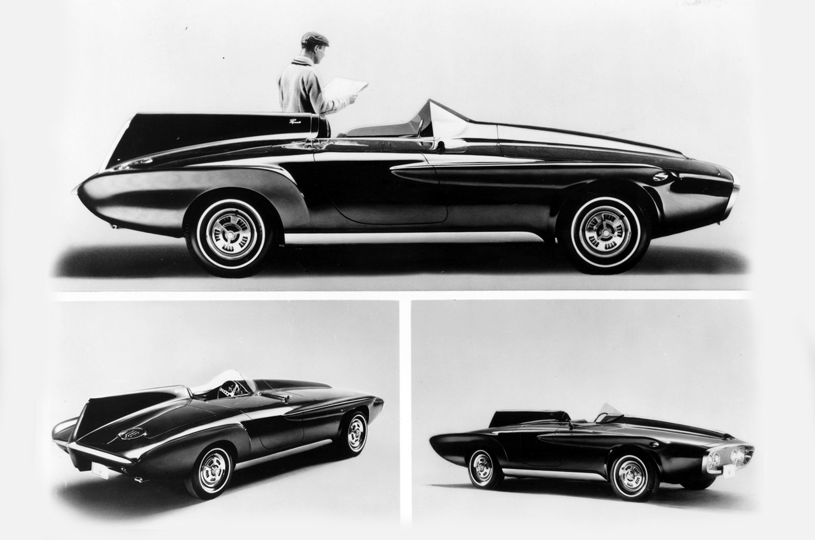 <p>Asymmetrical in the same way as a Jaguar D-Type, with its off-centre fairing, the Plymouth XNR could seat two, but with a tonneau over the passenger seat it was generally set up for just a driver. Power came from a 2.8-liter straight-six rated at 250bhp.</p>