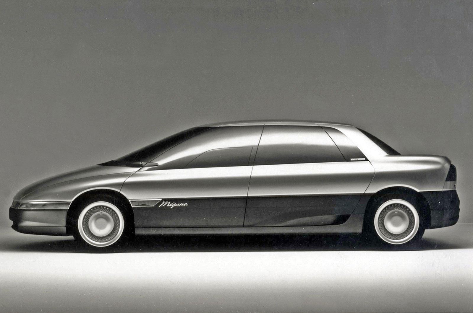 <p>Before the Megane production car arrived in 1995, the name was used for this luxurious limousine which was shorter than a Mercedes S-Class, but featured a longer wheelbase for maximum interior space. With a drag co-efficient of just 0.21, there were sliding doors for easier entry and exit, helped further by swivelling chairs.</p><p>A 3.0-liter V6 petrol engine powered all four wheels via an automatic transmission, while there was electronically controlled four-wheel steering and adaptive suspension.</p>
