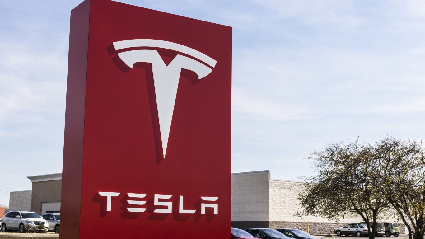 <p>The newest company on our list hasn’t been around for very long. However, you already know exactly what brand they are when you see their logo. Tesla (<a href="https://247wallst.com/companies/TSLA/?utm_source=msn&utm_medium=referral&utm_campaign=msn&utm_content=TSLA&wsrlui=213325303" rel="noopener">NASDAQ: TSLA</a>) did a great job of creating a modern and futuristic logo to stand out from the rest of the car logos we see. The T with a half circle on top of it has become the sort of status symbol people have been drawn closer to. The future is here, and based on how it’s looking right now, Tesla will become the leader in cars for quite a long time.</p> <p>Agree with this? Hit the Thumbs Up button above. Disagree? Let us know in the comments with what you'd change.</p>