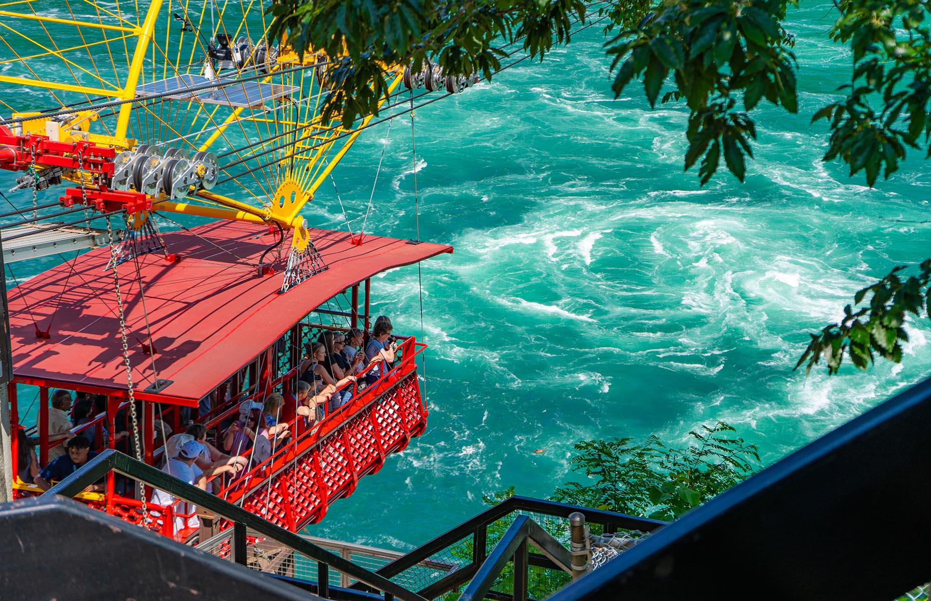 <p>If you don’t like heights from an open-air vehicle, look away now. The historic <a href="https://www.niagaraparks.com/visit/attractions/whirlpool-aero-car">Whirlpool Aero Car</a> takes you across the Niagara Gorge at a dizzying 3,500 feet in the air.</p>  <p>The brainchild of renowned Spanish engineer Leonardo Torres Quevedo, the aero car has been in operation since 1916. Although it’s been restored several times since, it still maintains its unique original design.</p>