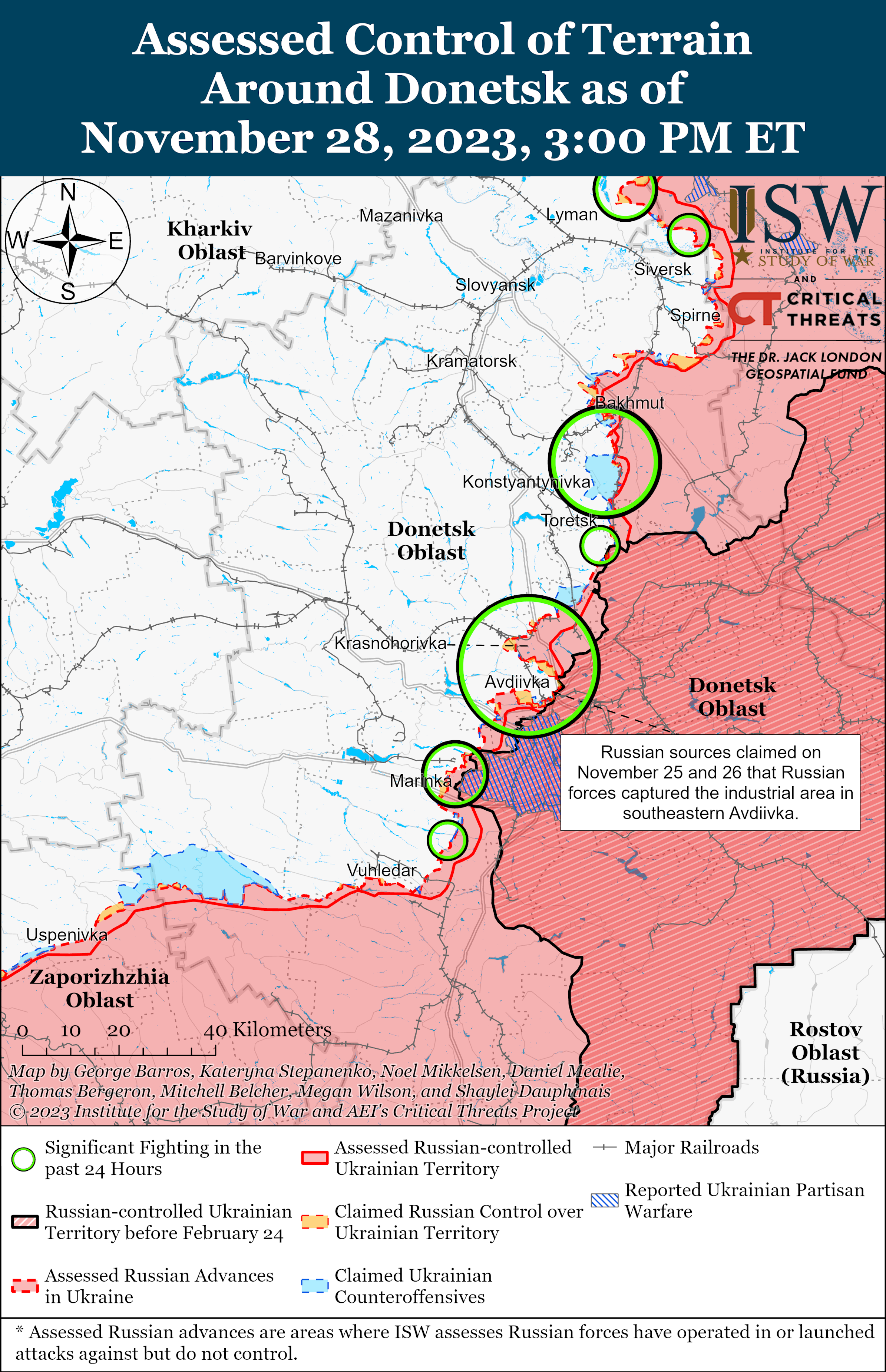 maps show russian advances in avdiivka after suffering major losses