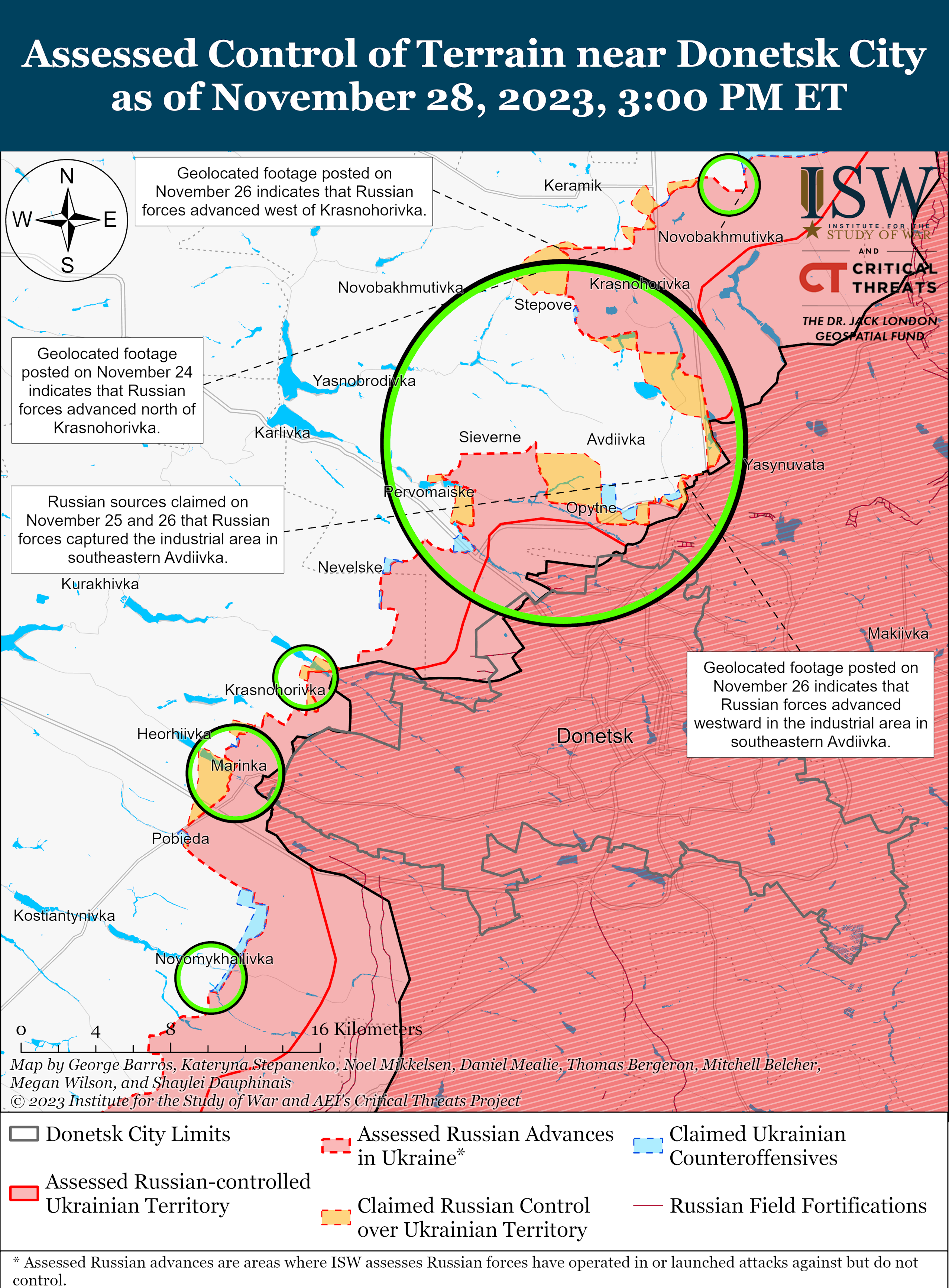 maps show russian advances in avdiivka after suffering major losses