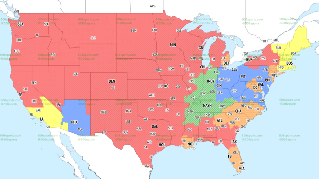NFL Coverage Map Week 13 TV Schedule for FOX, CBS Broadcasts
