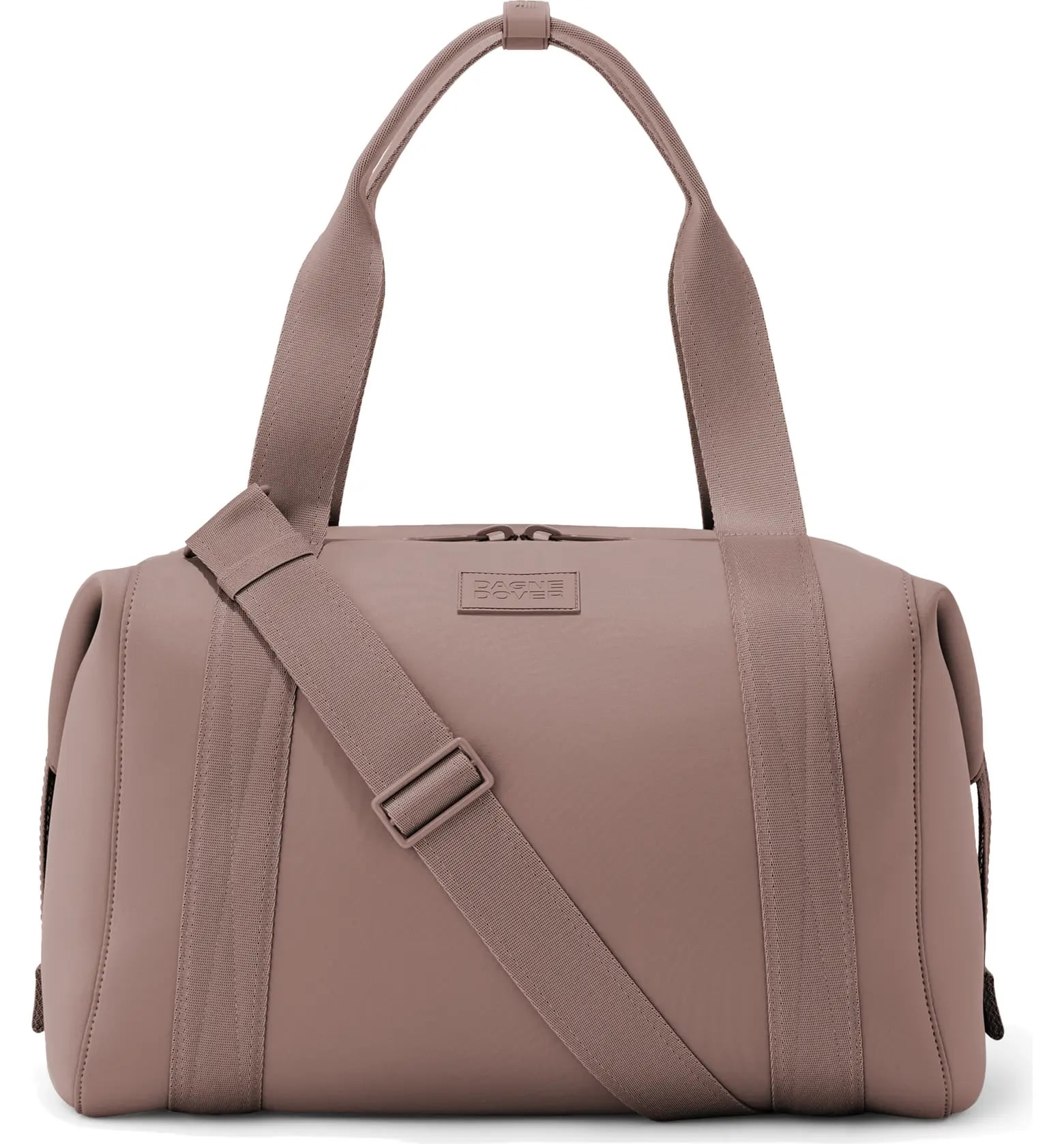 <p><a href="https://www.nordstrom.com/s/dagne-dover-365-medium-landon-neoprene-carryall-duffle-bag/5327372">BUY NOW</a></p><p>$215</p><p><a href="https://www.nordstrom.com/s/dagne-dover-365-medium-landon-neoprene-carryall-duffle-bag/5327372" class="ga-track"><strong>Dagne Dover 365 Medium Landon Neoprene Carryall Duffle Bag</strong></a> ($215) </p> <p>Dagne Dover's 365 Medium Landon Neoprene Carryall Duffle Bag is soft and durable, perfect for squishing under a seat. It may look compact at first, but it has an expandable design that can fit several outfits, slim shoes and hair tools, and more. It comes with plenty of accessories and compartments that will keep your travel essentials organized, like a laptop sleeve, a shoe/laundry bag, and a removable mesh pouch for your chargers and cords. There's even an easy-access pocket perfect for your phone, passport, or boarding pass. Plus, it has a crossbody strap, top handles, and two side pockets that are perfect for water bottles and shoes. It comes in four colors.</p> <p><strong>Dimensions:</strong> 10.5" height x 17" width x 8.5" depth</p>