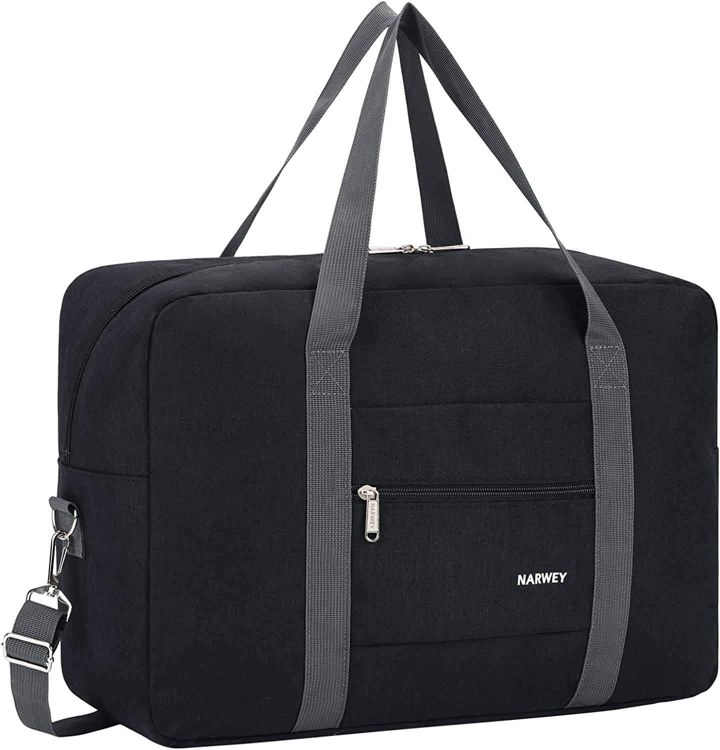 <p><a href="https://www.amazon.com/Packable-Duffel-Travel-Weekender-Duffle/dp/B0BBR6PKLQ/">BUY NOW</a></p><p>$14</p><p><a href="https://www.amazon.com/Packable-Duffel-Travel-Weekender-Duffle/dp/B0BBR6PKLQ/" class="ga-track"><strong>Narwey Foldable Travel Duffel Bag</strong></a> ($14) </p> <p>The Narwey Foldable Travel Duffel Bag is a foldable and affordable travel option that comes in a ton of different colors and prints. It has two top-handle carrying straps, a detachable shoulder strap, a trolley sleeve, and an external zipper pocket. The bag is made from a thick waterproof material that can hold its shape. Plus, it's a bestseller on Amazon.</p> <p><strong>Dimensions:</strong> 13" height x 18" width x 6.3" depth</p>