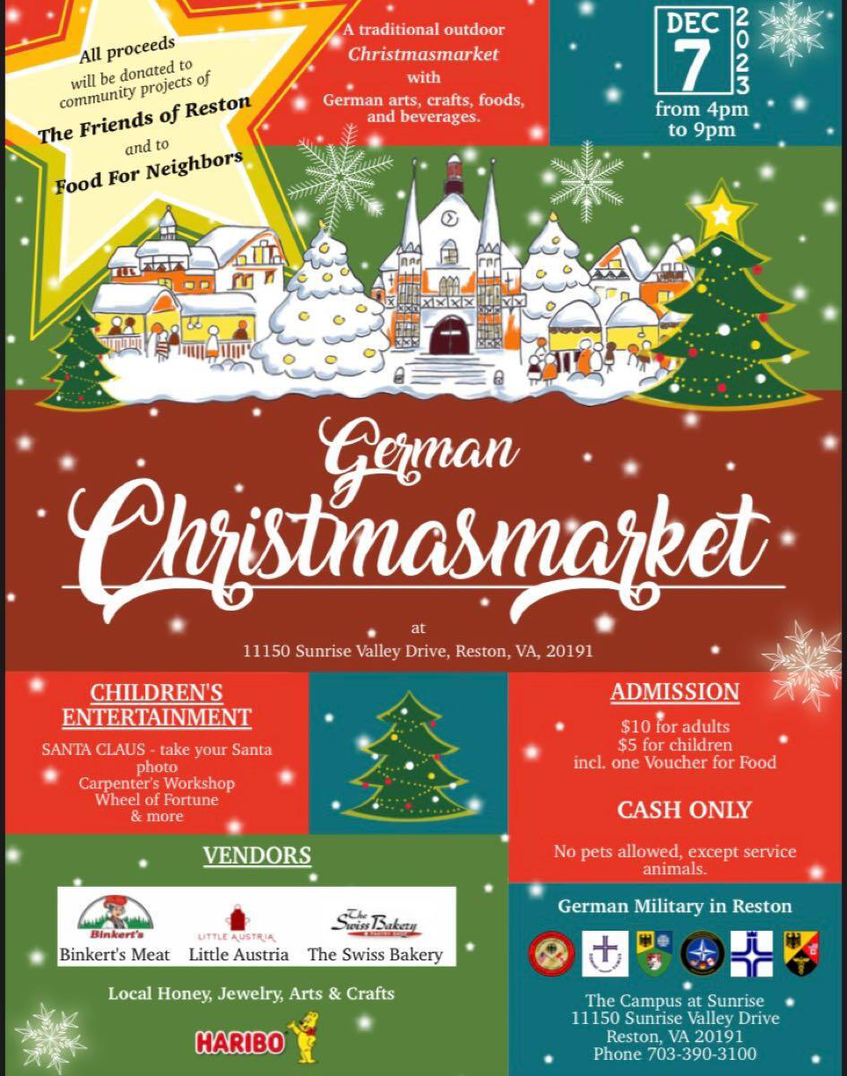 German Christmas Market in Reston on Dec 7th 2023 McNair Station