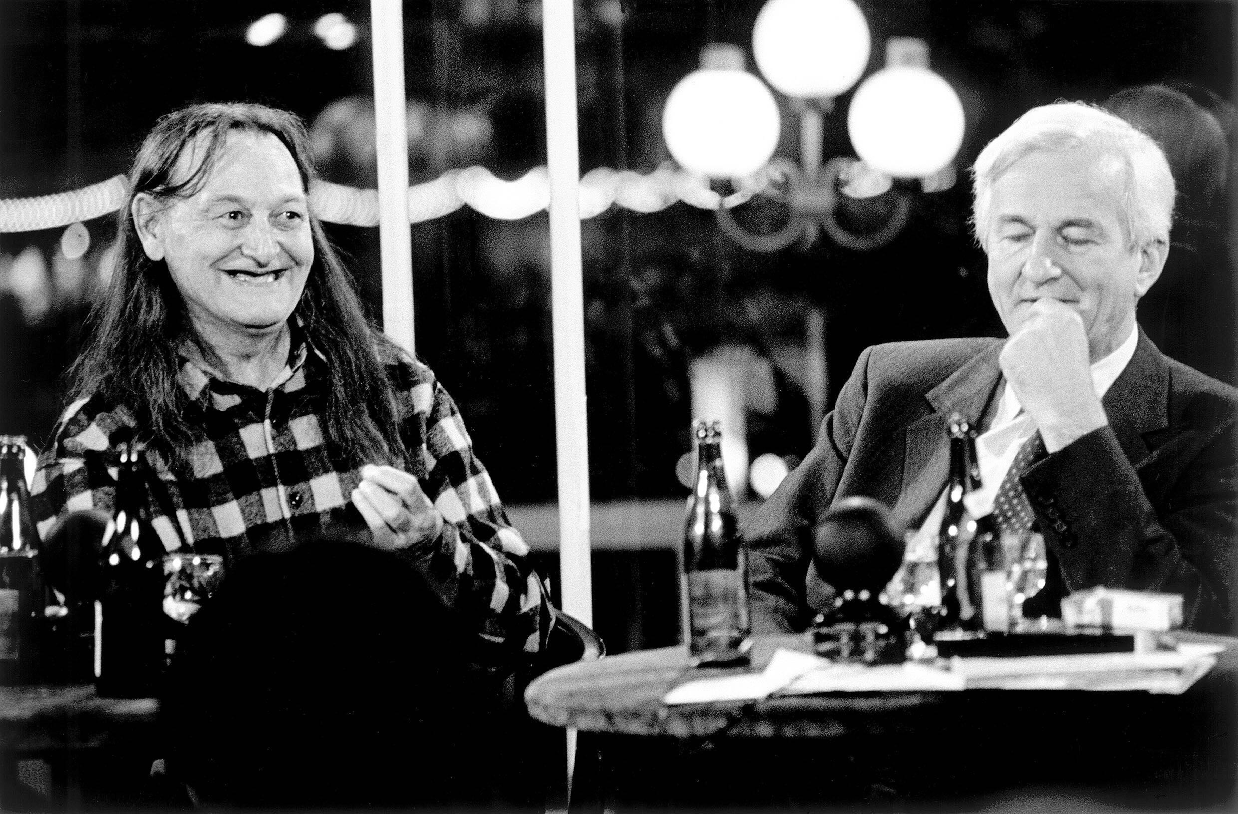 Wolfgang Neuss und Richard von Weizsäcker in der Talkshow Leute im Café Kranzler. Foto: Imago/teamwork