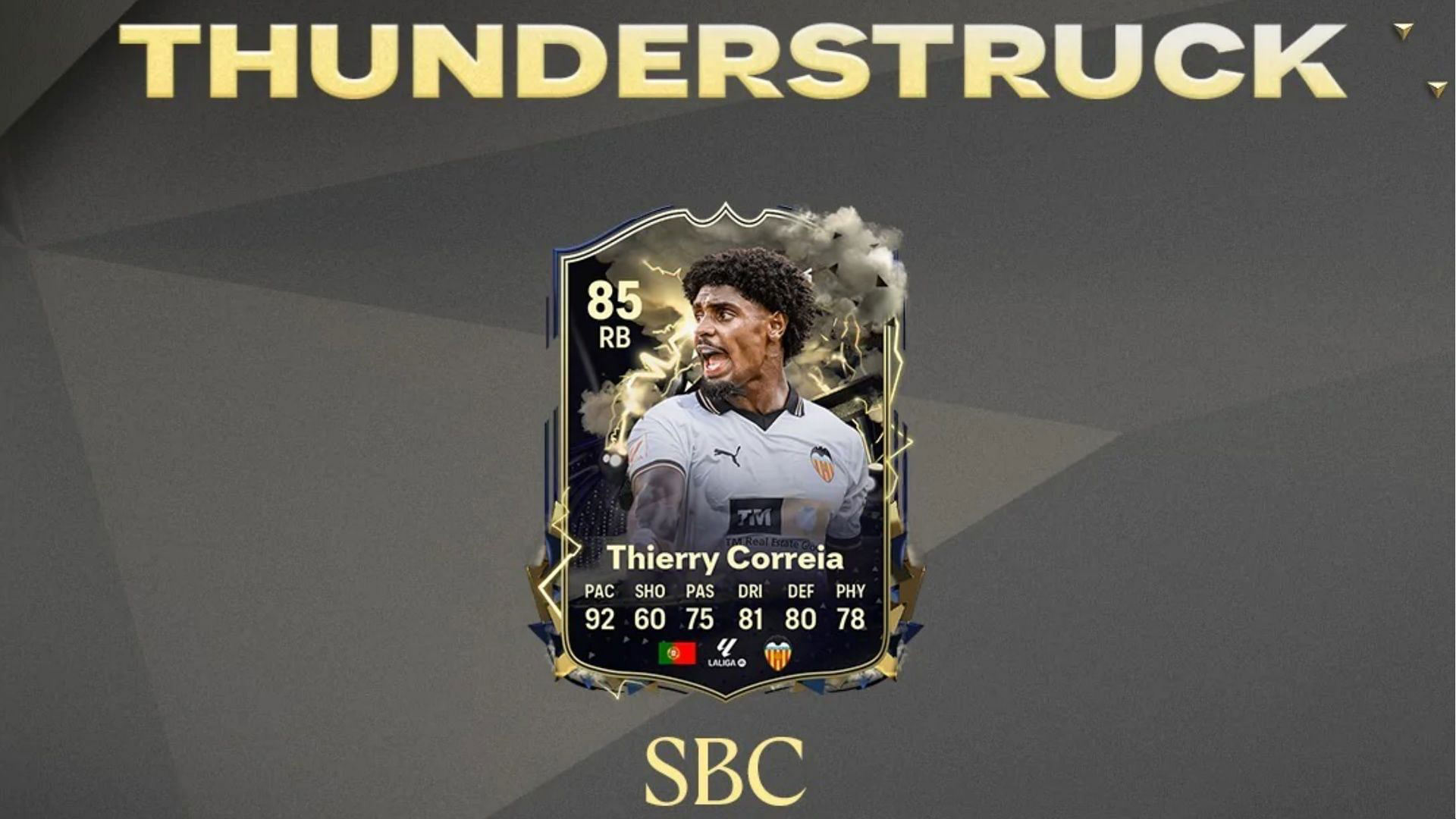 EA FC 24 Thierry Correia Thunderstruck SBC - How to complete, cheapest ...
