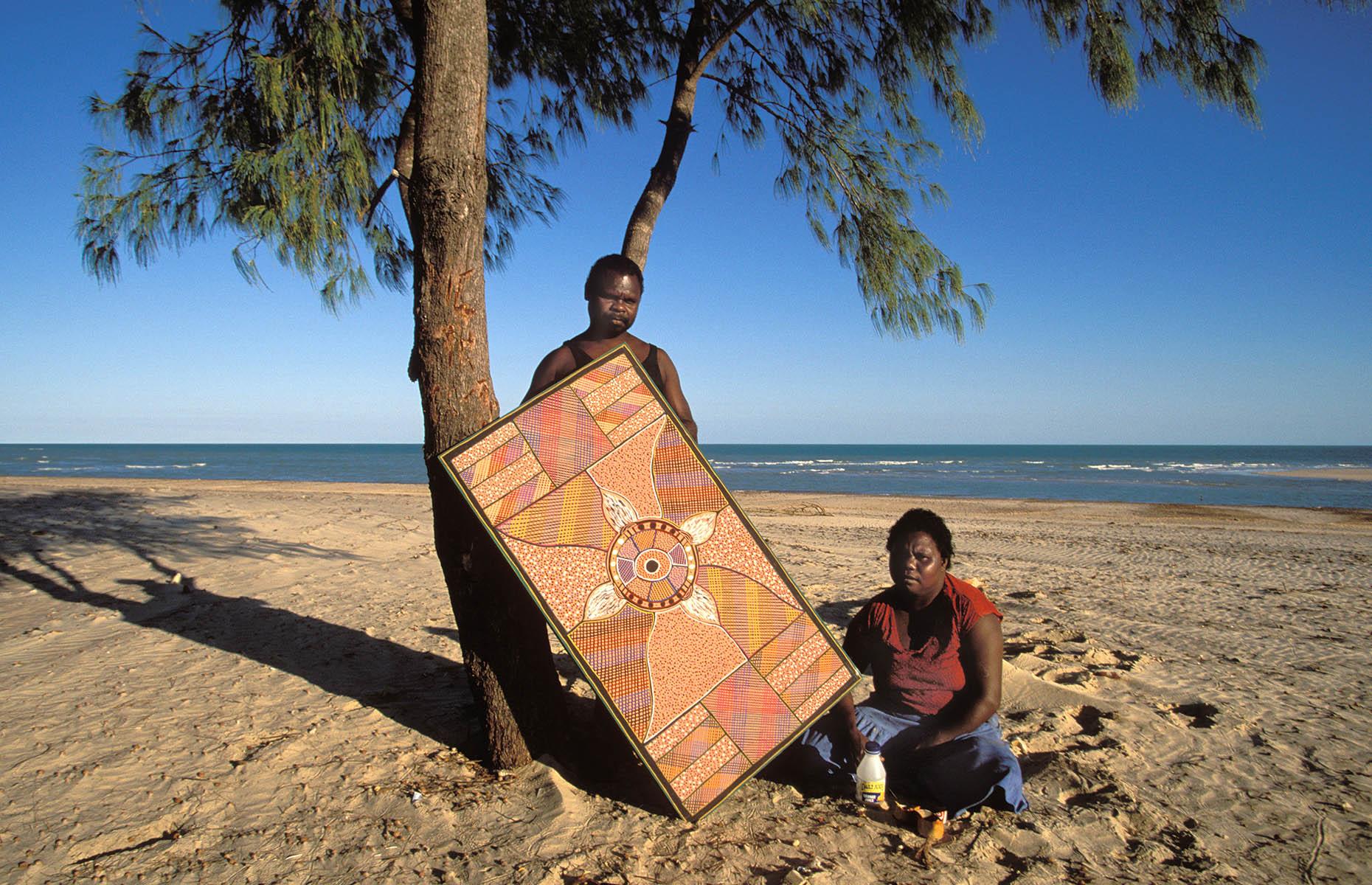 <p>Known as Galiwin’ku by its traditional owners, Elcho Island sits at the southern end of the Wessel Islands group off Arnhem Land in Australia’s Northern Territory. It is home to one of the most remote Aboriginal communities in Australia and is famous for its untouched native flora and fauna, beaches backed by deep-red cliffs, and a strong culture where artistic traditions flourish. The Elcho Island Arts center features the work of over 200 artists including Banumbirr (Morning Star Poles), bark paintings, fiber art, yidaki (didgeridoo), and jewelry.</p>
