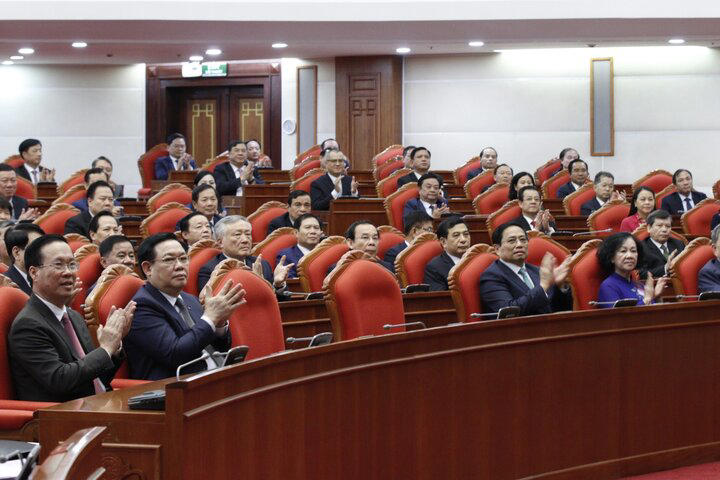 Các đại biểu tham dự Hội nghị lần thứ 8 Ban Chấp hành Trung ương Đảng khóa XIII. (Ảnh: Phạm Cường)