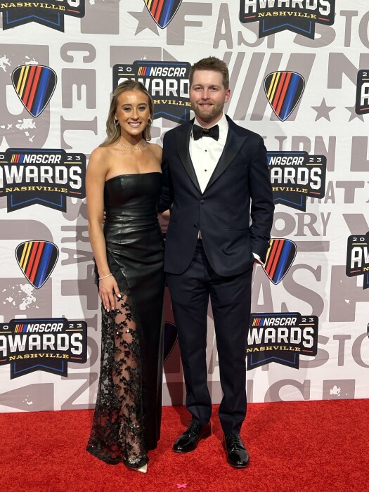 scene on the red carpet at the nascar awards