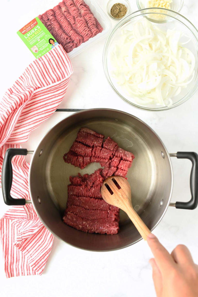 French Onion Beefy Rice Casserole