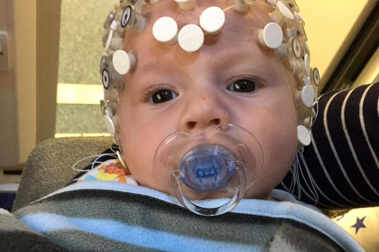Infant electrical brain responses were recorded using a special headcap