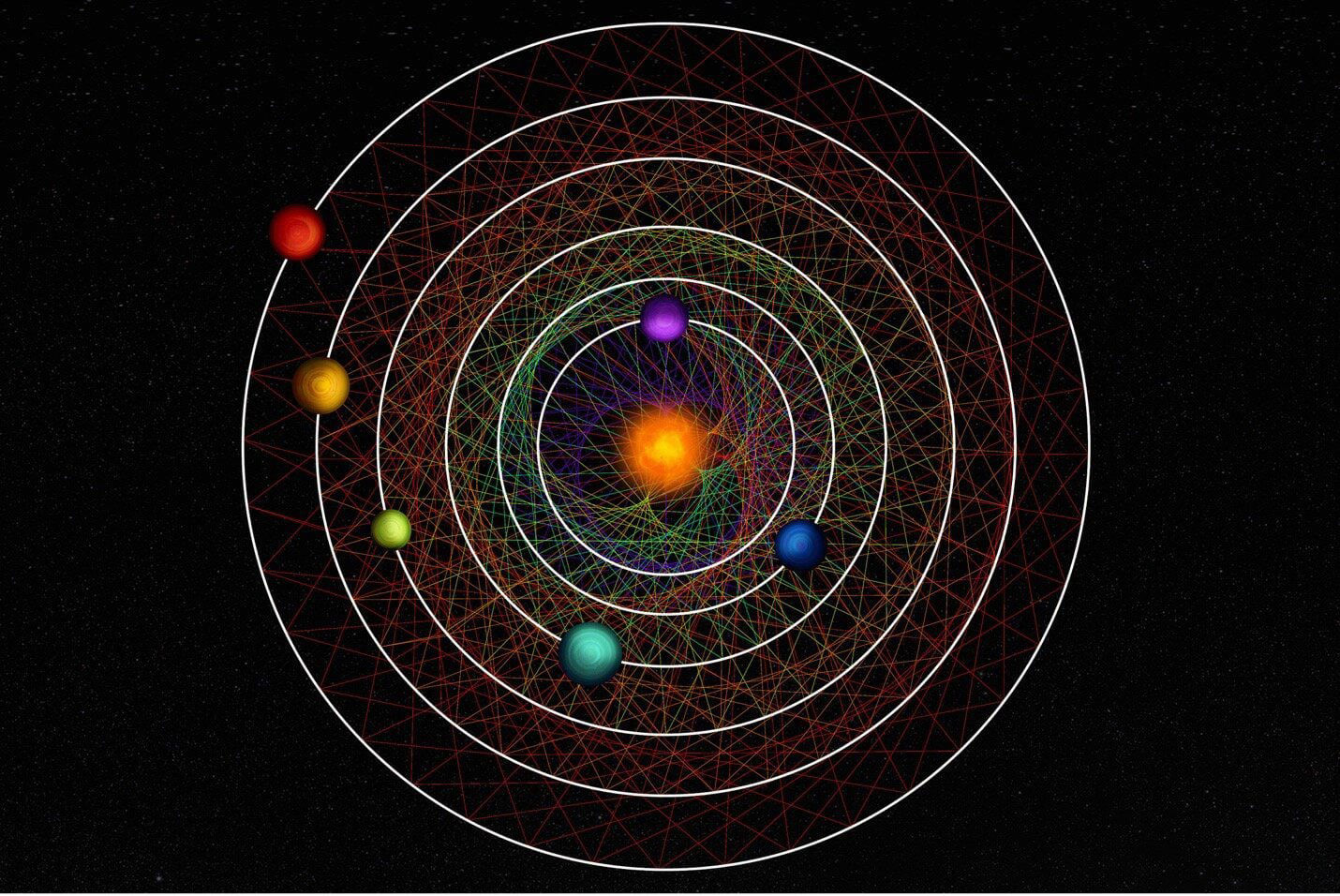 Descubren un sistema solar con seis planetas que orbitan en “perfecta ...
