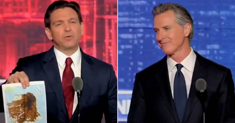 Newsom Debate Takes Brutal Turn As Opponent DeSantis Pulls Out A ...