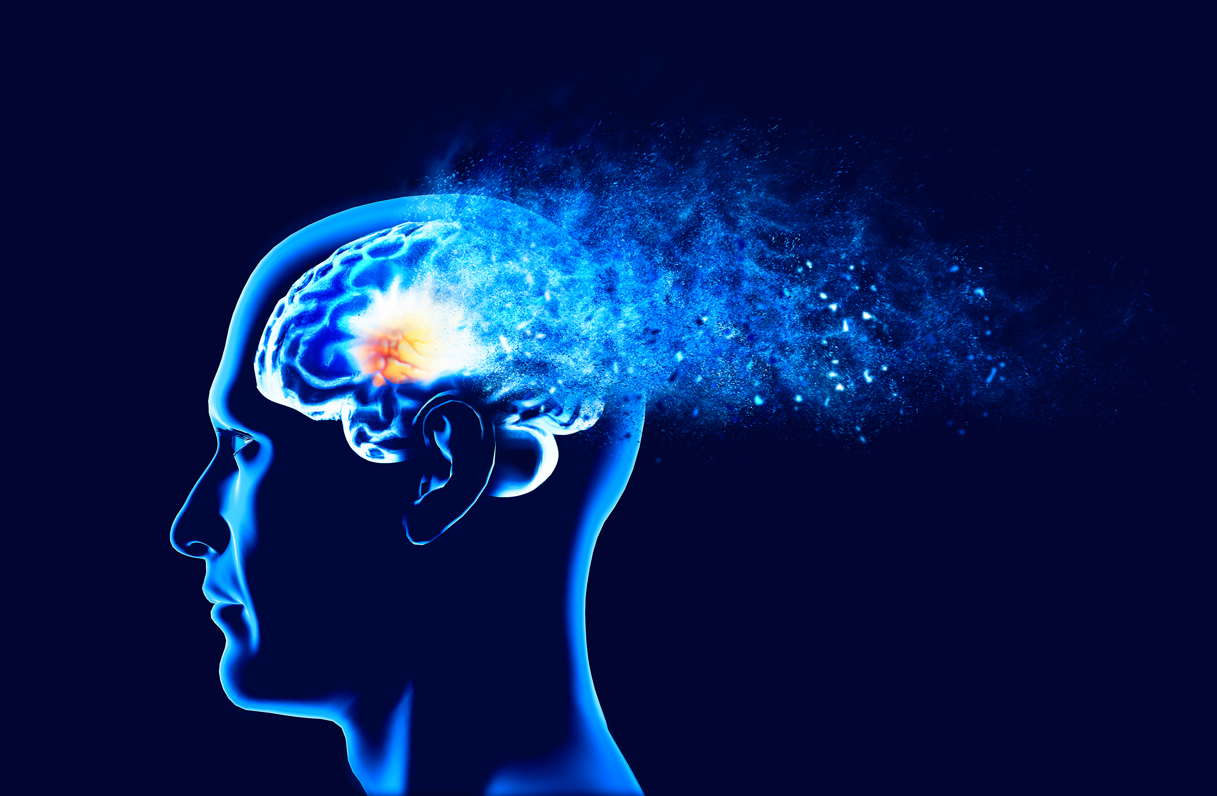 Brain disease. Работа мозга человека. Снижение когнитивных способностей. Мозг человека с Альцгеймером.