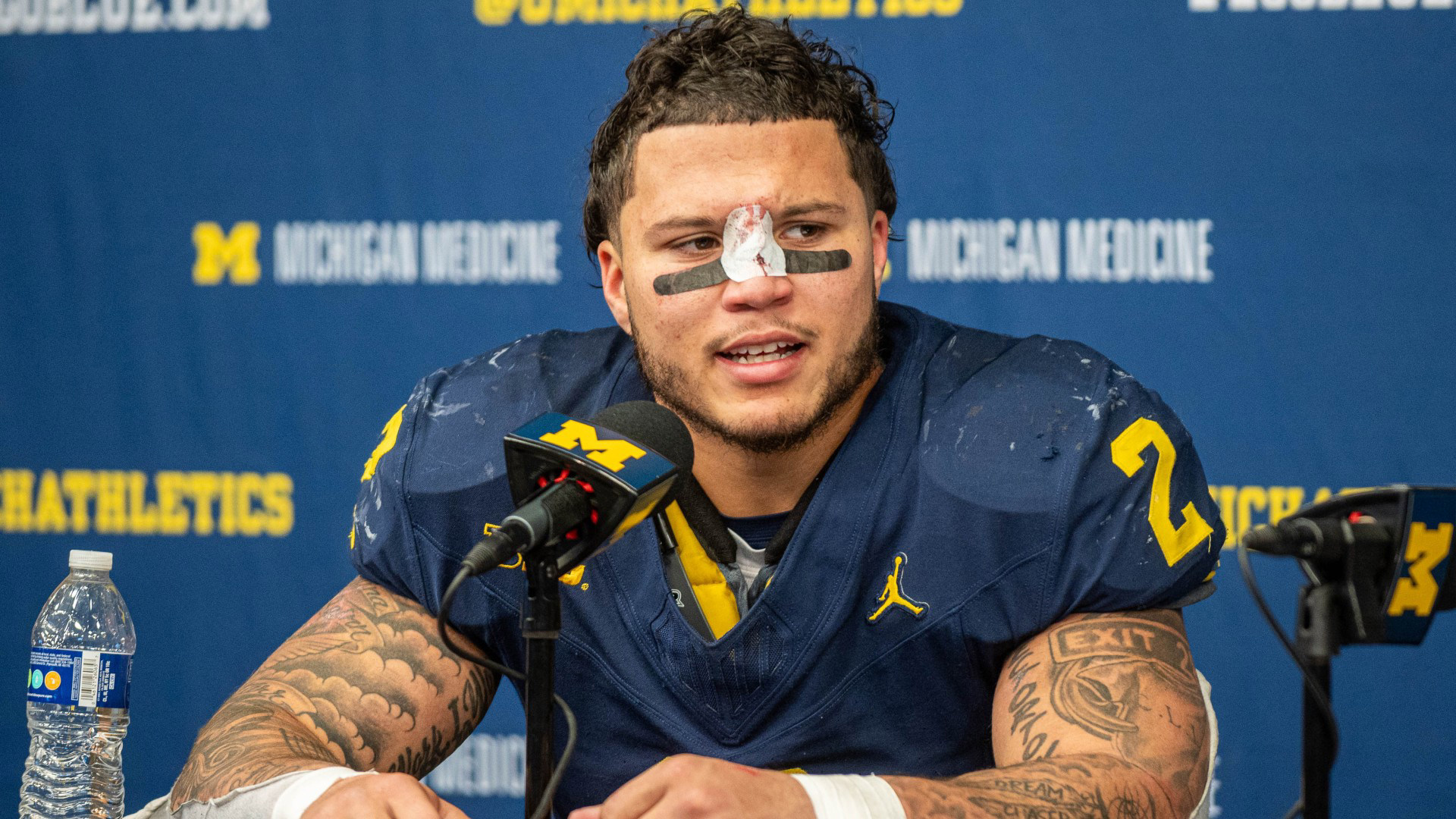 What happened to Blake Corum's nose? Why Michigan RB wears a bandage