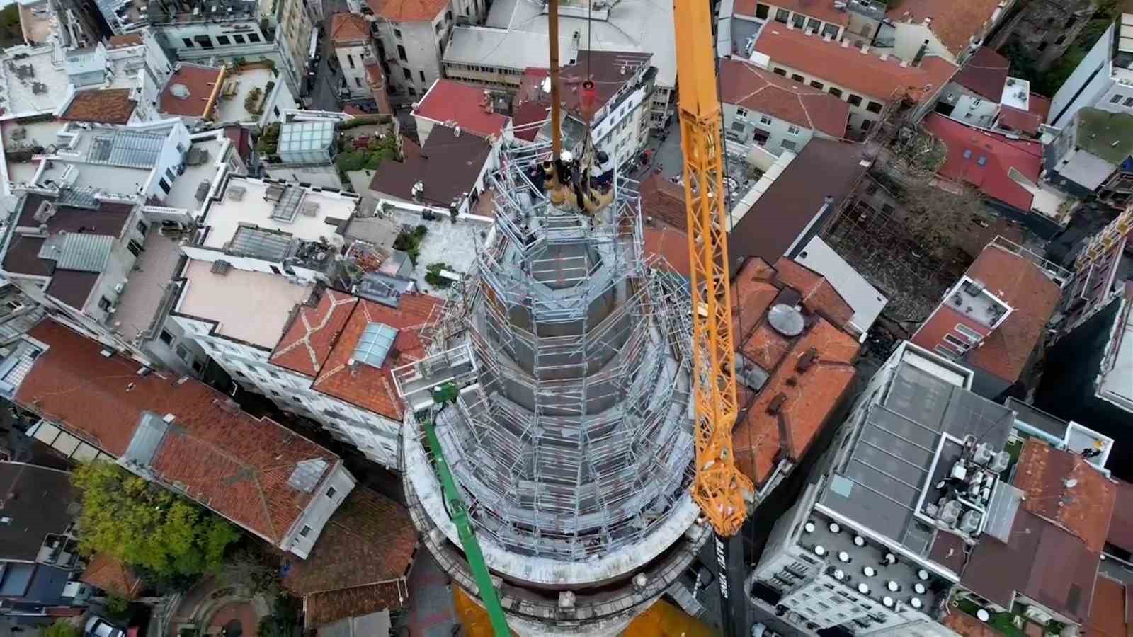galata kulesi’nde 63 metre yükseklikte nefes kesen restorasyon