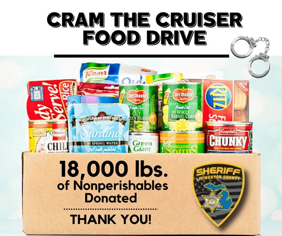 Cram The Cruiser Drive Donates 18,000 Pounds Of Food To Livingston ...