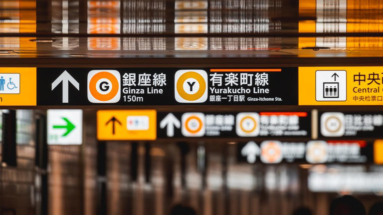 Tokyo Subway Station Sign
