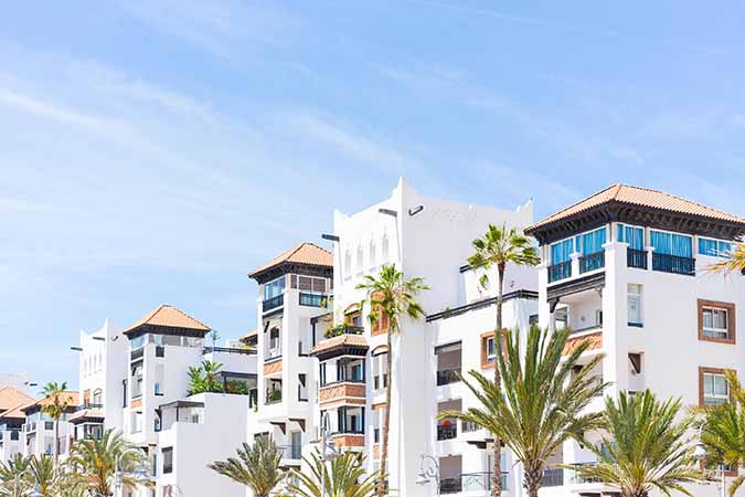 <p>Morocco is the most stable country in North Africa. It’s cheap, extremely close to Europe, and home to exotic cities such as Casablanca. Rent is 90% cheaper than what you can snag in New York.</p>