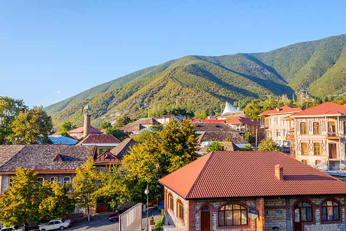 <p>Azerbaijan is tucked just between the Caucasus Mountains and the Caspian Sea. This is one of the cheapest countries to live in for Americans, with the cost of living being lower than 70%.</p>