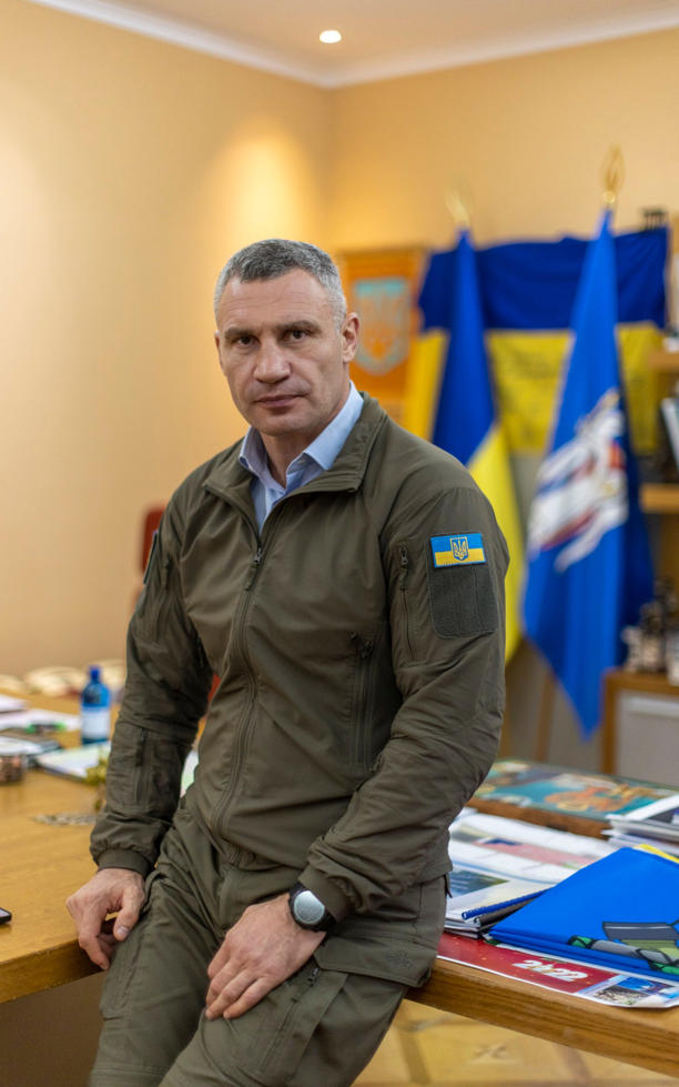 Vitali Klitschko, the former heavyweight boxer and now the Mayor of Kiev photographed in his office - Heathcliff O'Malley
