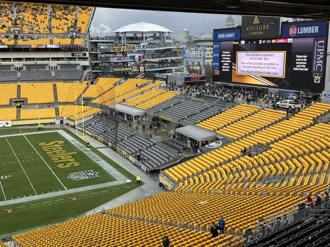 Steelers Game Delayed by Weather