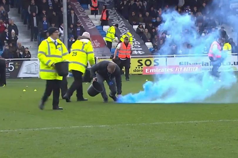 itv fa cup tie halted as reading supporters launch protest against hated owner