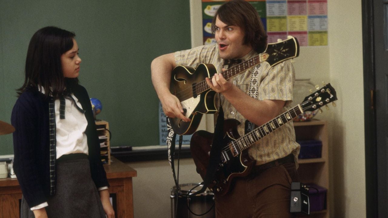 <p>Richard Linklater’s feel-good musical comedy has no shortage oflikable characters, quotable lines, and catchy songs. <em>School of Rock</em> follows man-child Dewey (Jack Black), who steals his housemate’s identity to nab a substitute teacher role at an upmarket school. </p><p>The stakes for <em>School of Rock</em> aren’t high, but it’s a joy to watch the children change slacker Dewey for the better, and Dewey helps unleash an unashamed joy in the middle-class kids. Jack Black is the perfect fit for the role, exuberantly bringing his big kid spirit and joy for life to the comedy.</p>