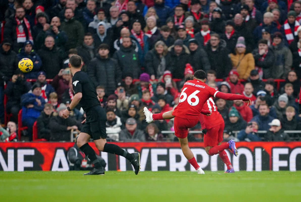 Trent Alexander-Arnold Scores Fifth Free-Kick Goal Of His Liverpool ...