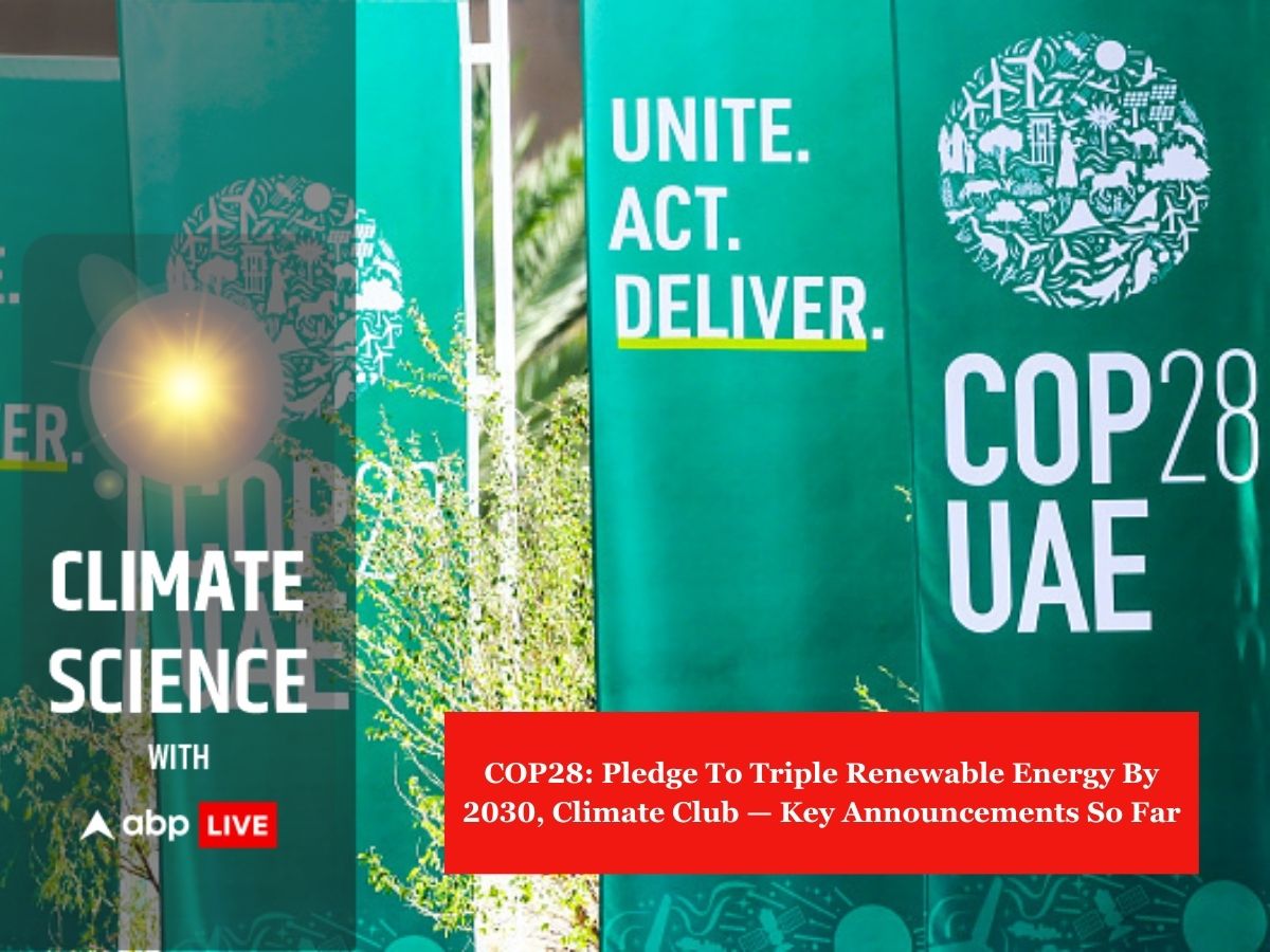 COP28: Pledge To Triple Renewable Energy By 2030, Climate Finance — Key ...