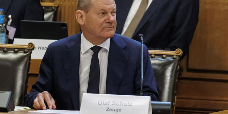 Bundeskanzler Olaf Scholz vor dem Cum-Ex-Untersuchungsausschuss der Hamburgischen Bürgerschaft Morris MacMatzen/Getty Images