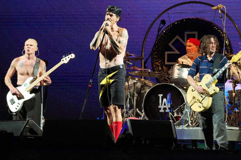 Kevin Mazur/Getty Images Flea, Anthony Kiedis, Chad Smith, and John Frusciante of Red Hot Chili Peppers
