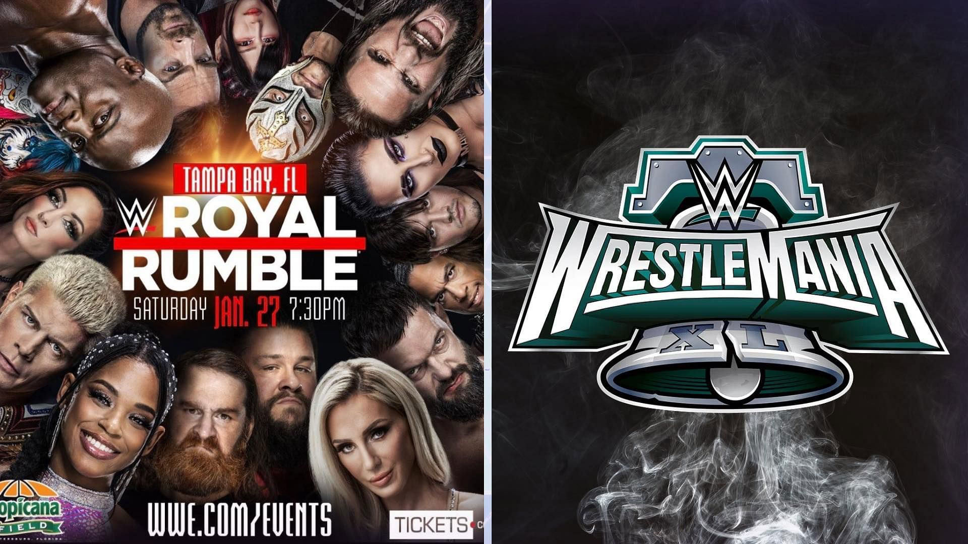 WWE PLE Schedule 2024 WrestleMania 40, Royal Rumble, and others